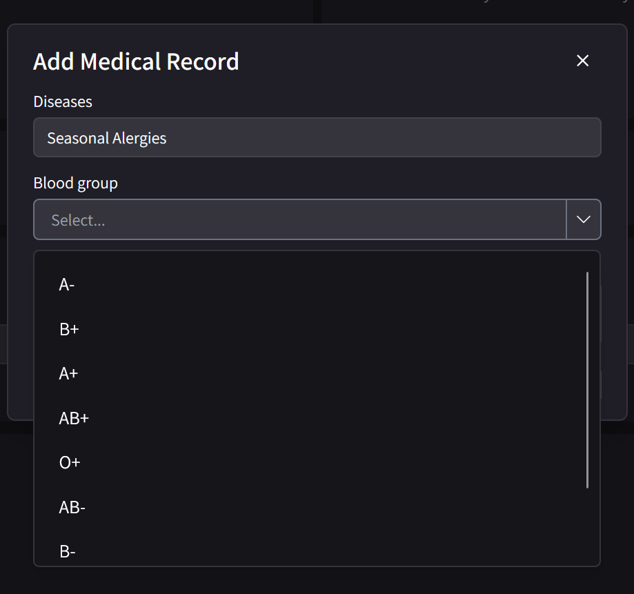 Example for bloodgroup usage